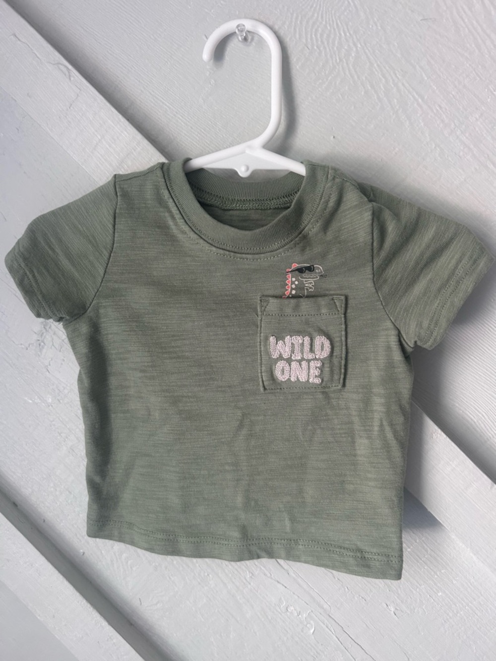 Garanimals Olive Green "Wild One" Pocket Tee